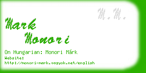 mark monori business card