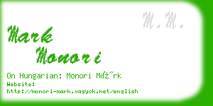 mark monori business card